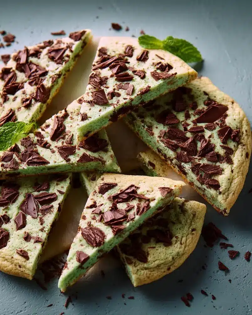 Mint Chocolate Chip Cookies 2 Mint chocolate chip cookie dough ingredients laid out for preparation
