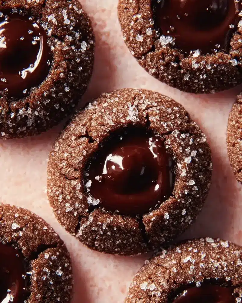 Double-Chocolate Thumbprint Cookies 2 Double-Chocolate Thumbprint Cookies dough balls ready for baking