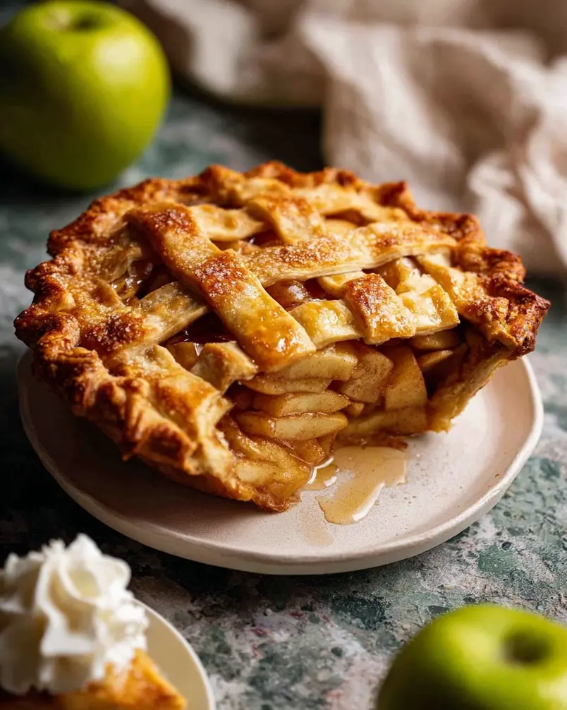 My Perfect Apple Pie 3 Apple pie baking in the oven, golden brown crust