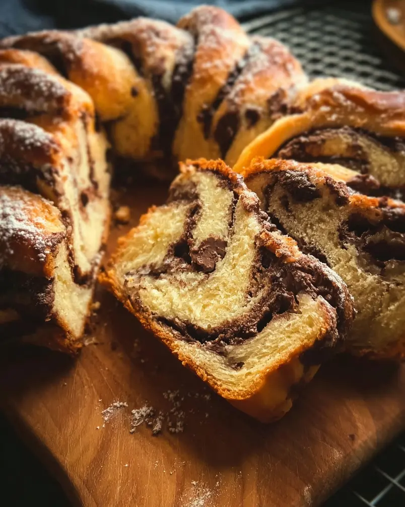 Chocolate Babka 2 A hands-on approach to preparing chocolate babka dough, showing flour, eggs, and butter being combined in a mixing bowl.
