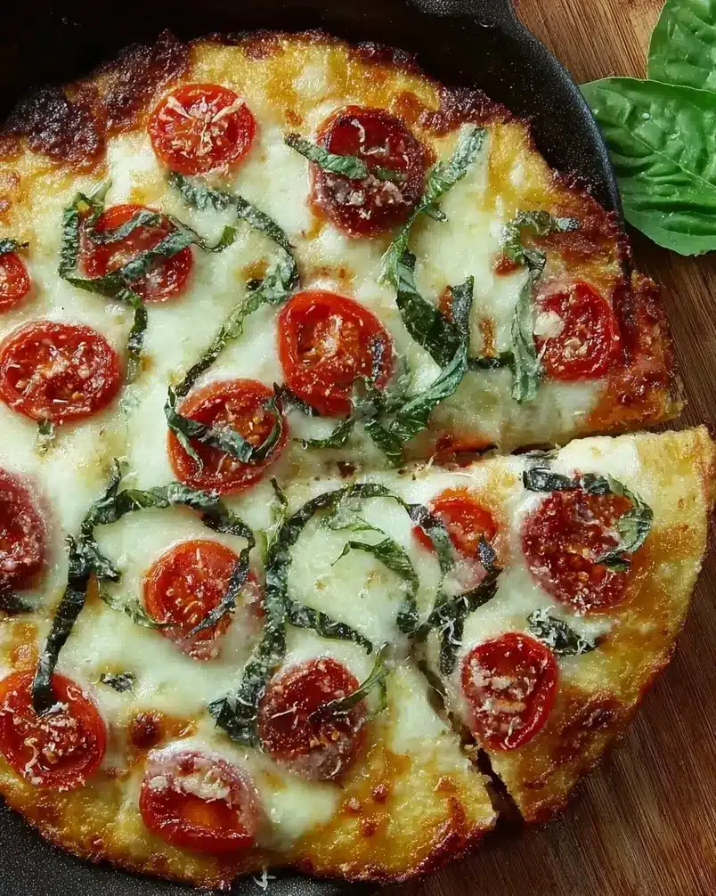 Cheesy-Crust Skillet Pizza 2 Dough being pressed into a skillet for cheesy-crust pizza