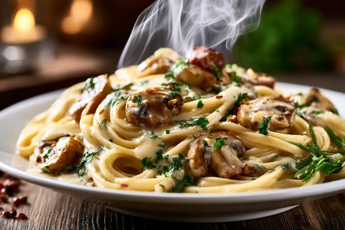 Creamy Garlic Mushroom Pasta 2 Creamy Garlic Mushroom Pasta