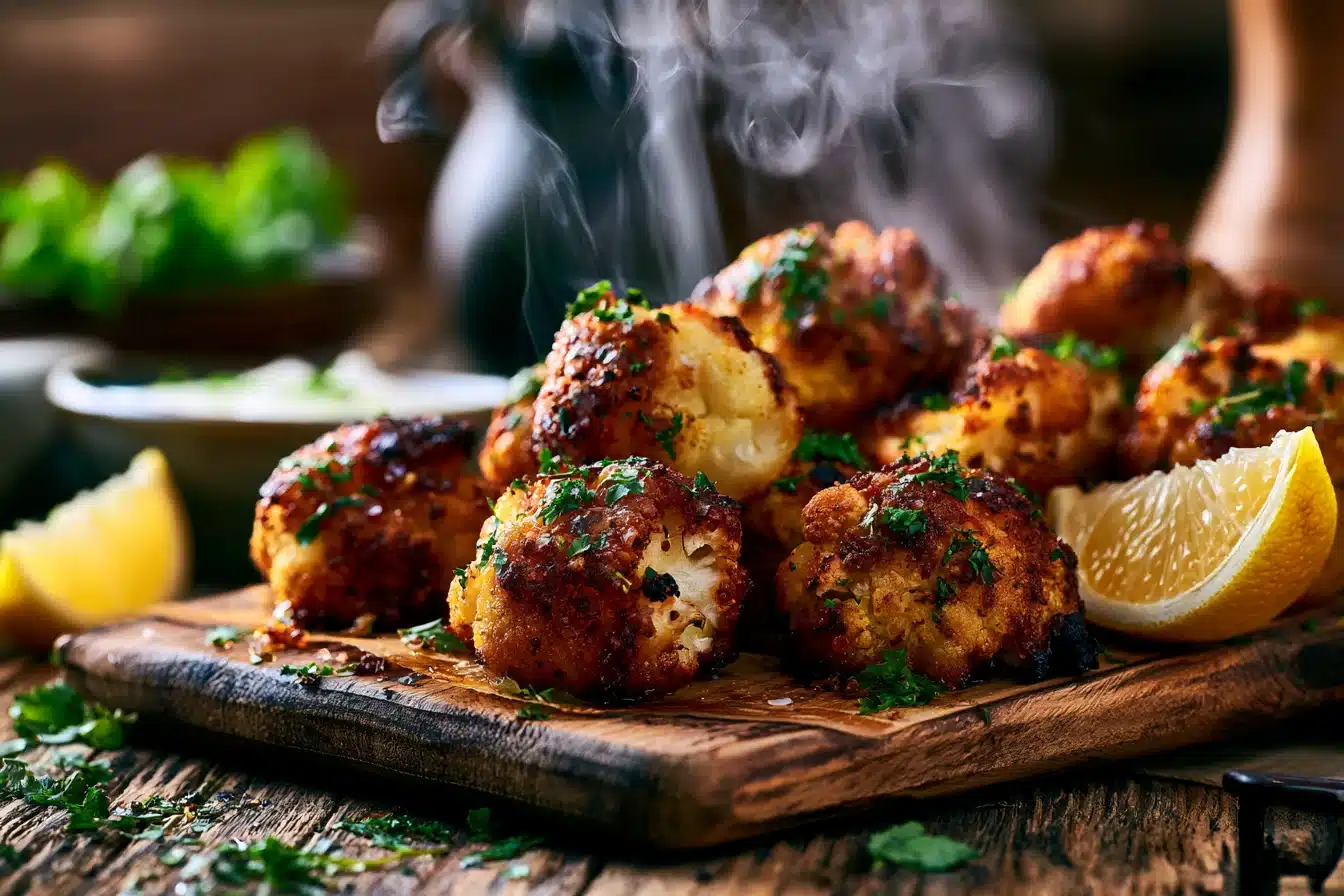 Crispy Baked Cauliflower Wings 2 Crispy Baked Cauliflower Wings