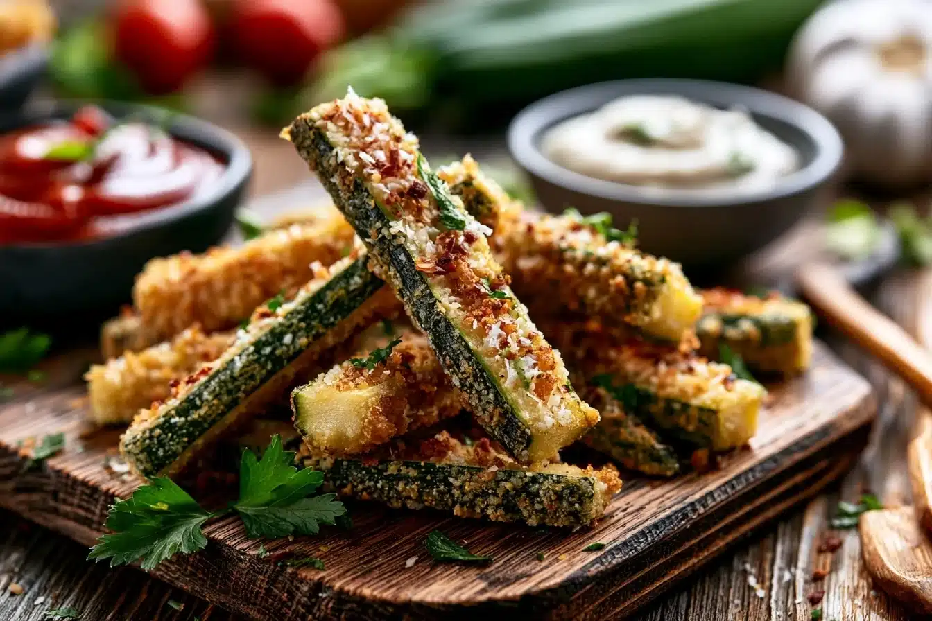 Crispy Baked Parmesan Zucchini Fries That Are Addictive 2 Crispy Baked Parmesan Zucchini Fries That Are Addictive