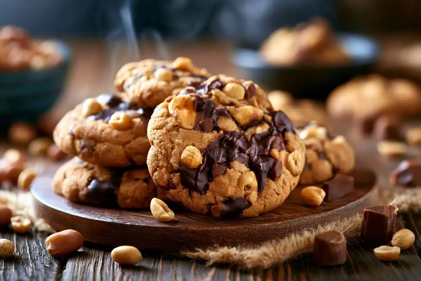 Snickers Chocolate Chip Cookies with Peanuts 3 Snickers Chocolate Chip Cookies with Peanuts