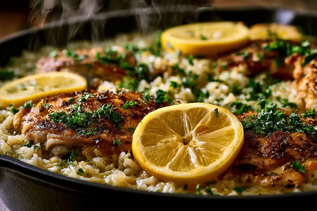 Obsessed with This Easy One-Pot Lemon Garlic Chicken and Rice 2 Obsessed with This Easy One-Pot Lemon Garlic Chicken and Rice