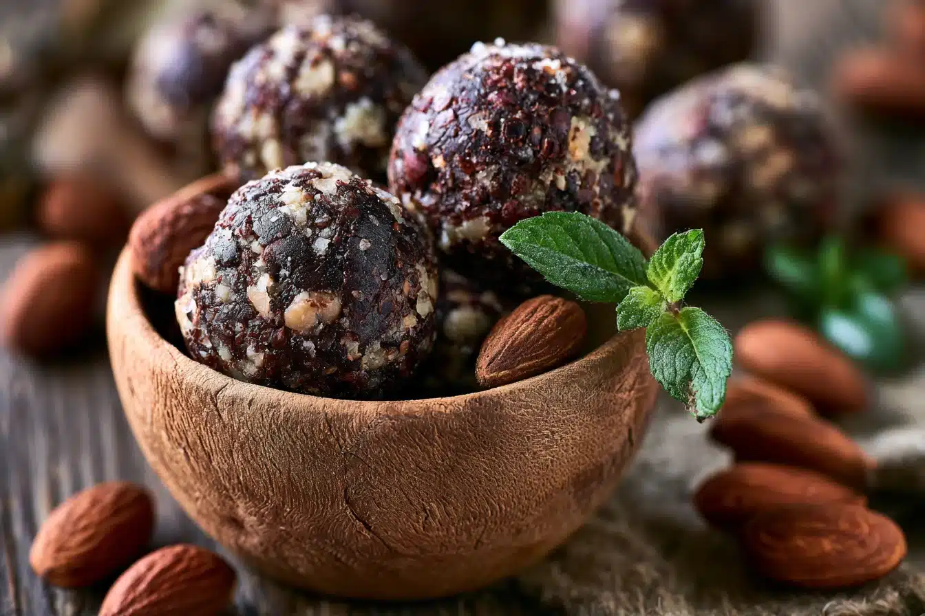 Chocolate Almond Butter Energy Balls 3 Chocolate Almond Butter Energy Balls