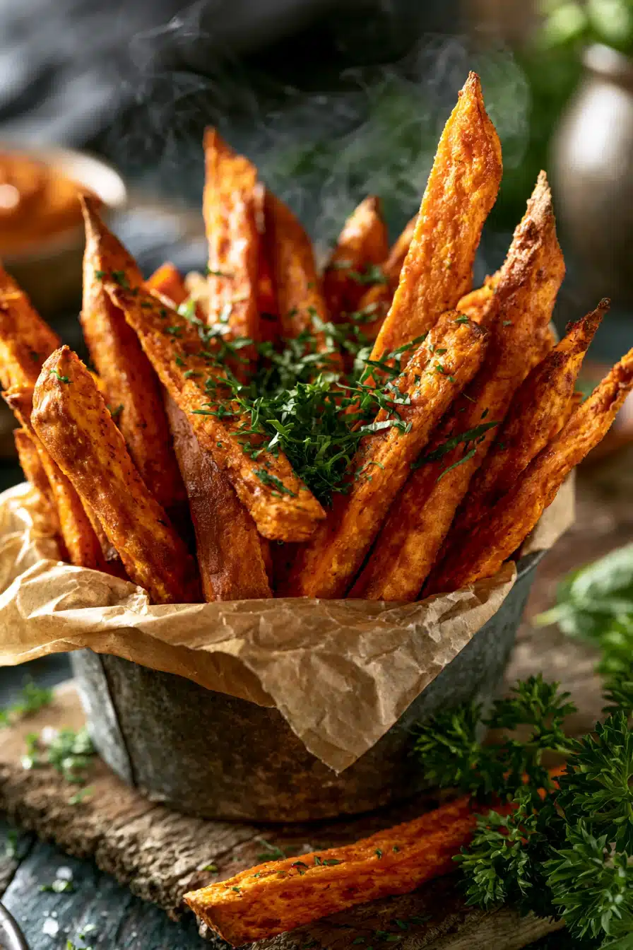 Crispy Air Fryer Sweet Potato Fries 3 Crispy Air Fryer Sweet Potato Fries