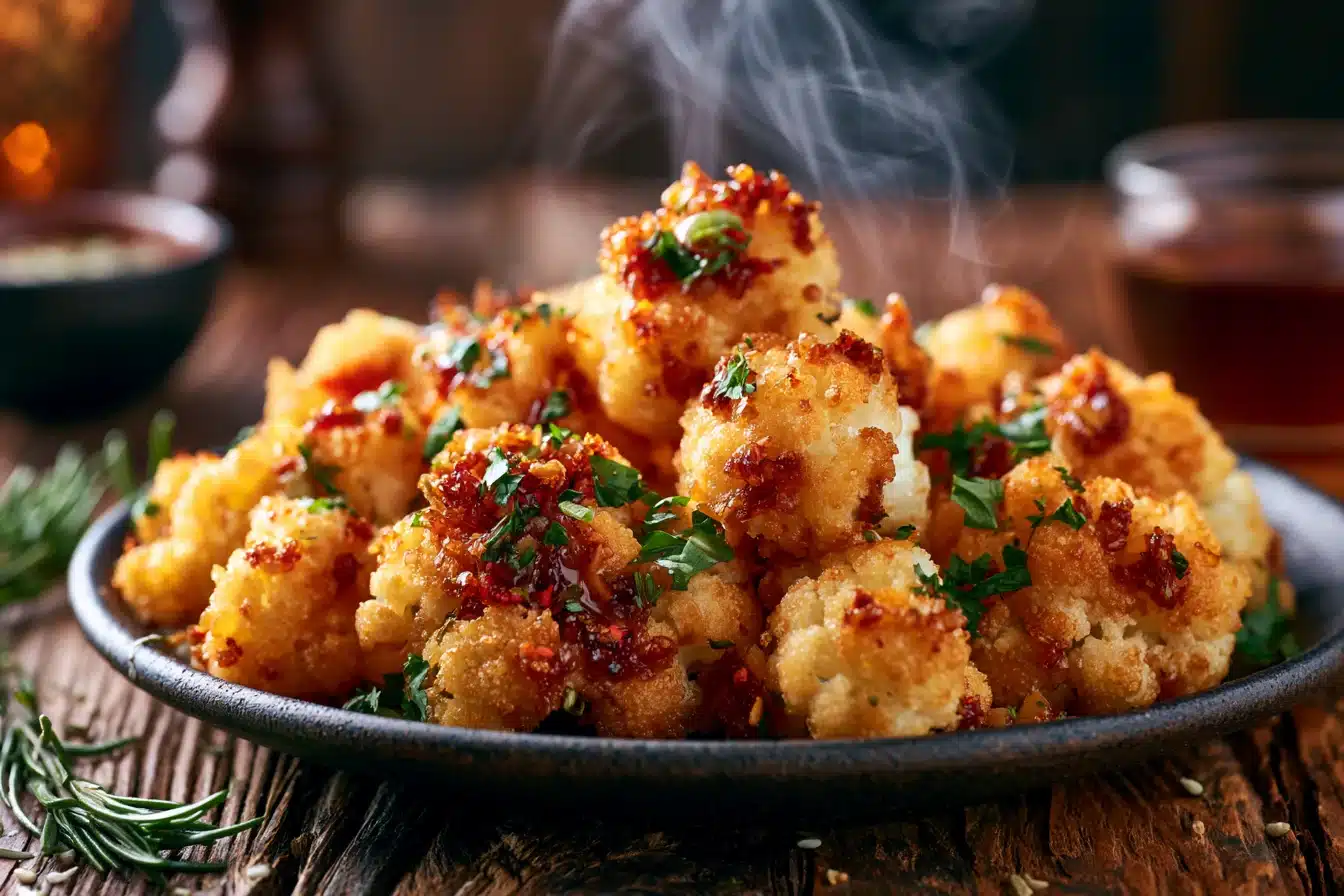 Crispy Honey Garlic Cauliflower Bites 2 Crispy Honey Garlic Cauliflower Bites