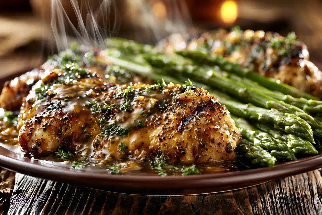 Garlic Herb Grilled Chicken with Asparagus 2 Garlic Herb Grilled Chicken with Asparagus