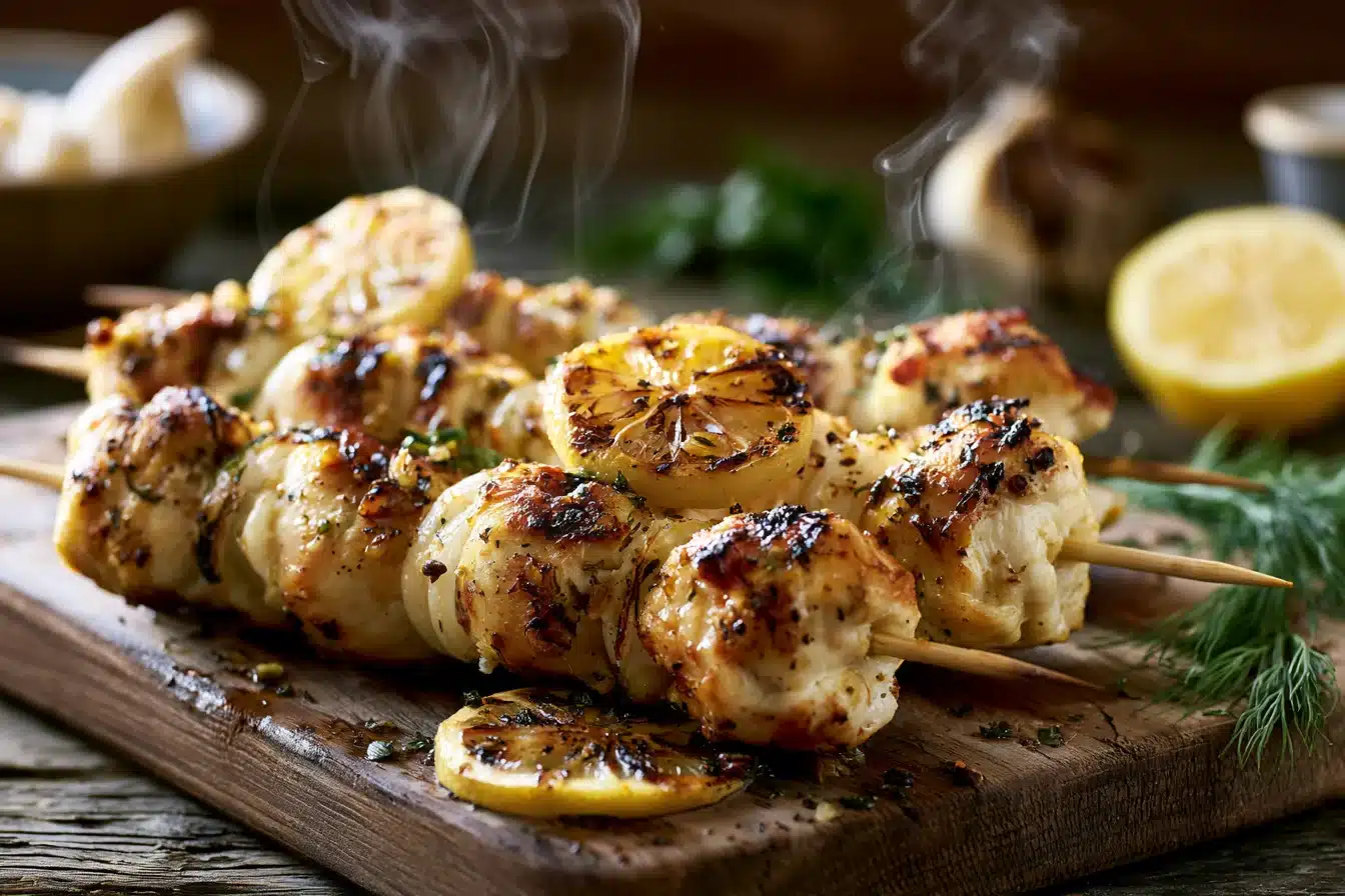 Zesty Lemon Garlic Chicken Skewers 2 Zesty Lemon Garlic Chicken Skewers