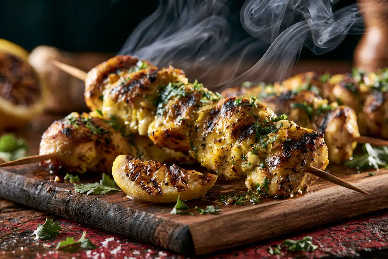 Zesty Lemon Garlic Chicken Skewers 3 Zesty Lemon Garlic Chicken Skewers