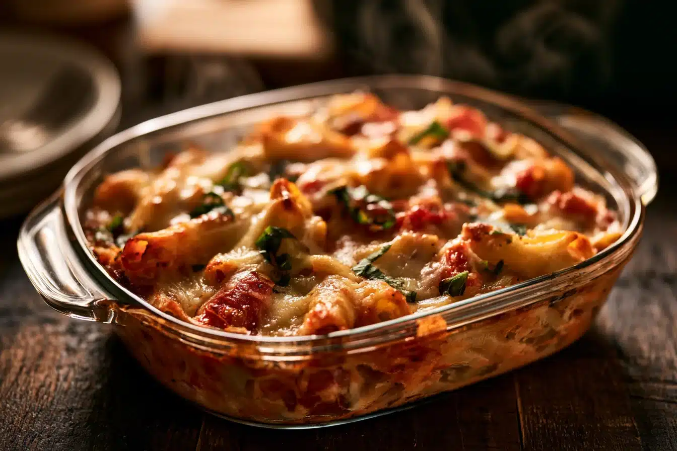Creamy Tomato Basil Pasta Bake 3 Creamy Tomato Basil Pasta Bake