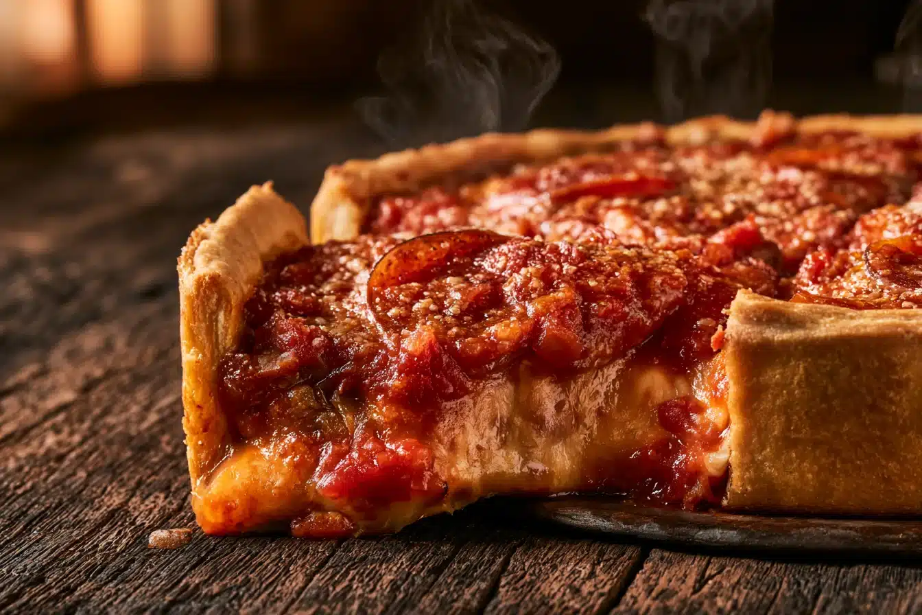 Chicago-Style Deep Dish Pizza Recipe 2 Chicago-Style Deep Dish Pizza Recipe