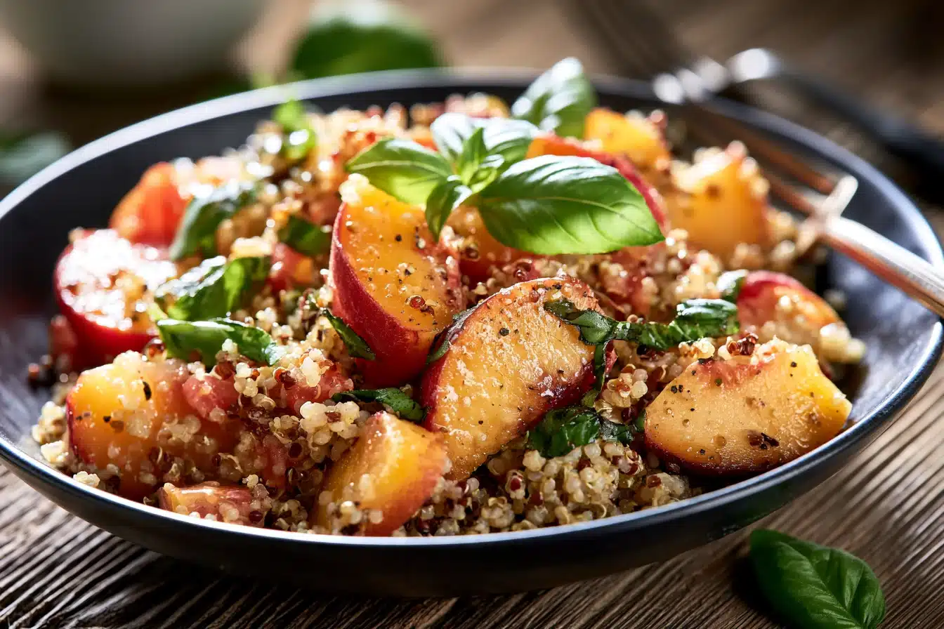 Peach Basil Quinoa Bowl 2 Peach Basil Quinoa Bowl