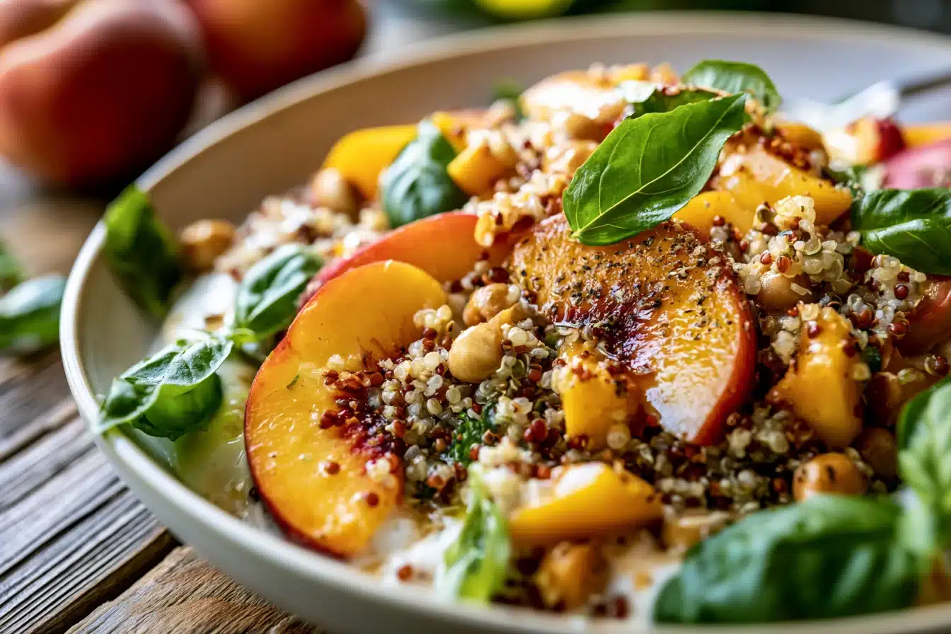 Peach Basil Quinoa Bowl 3 Peach Basil Quinoa Bowl