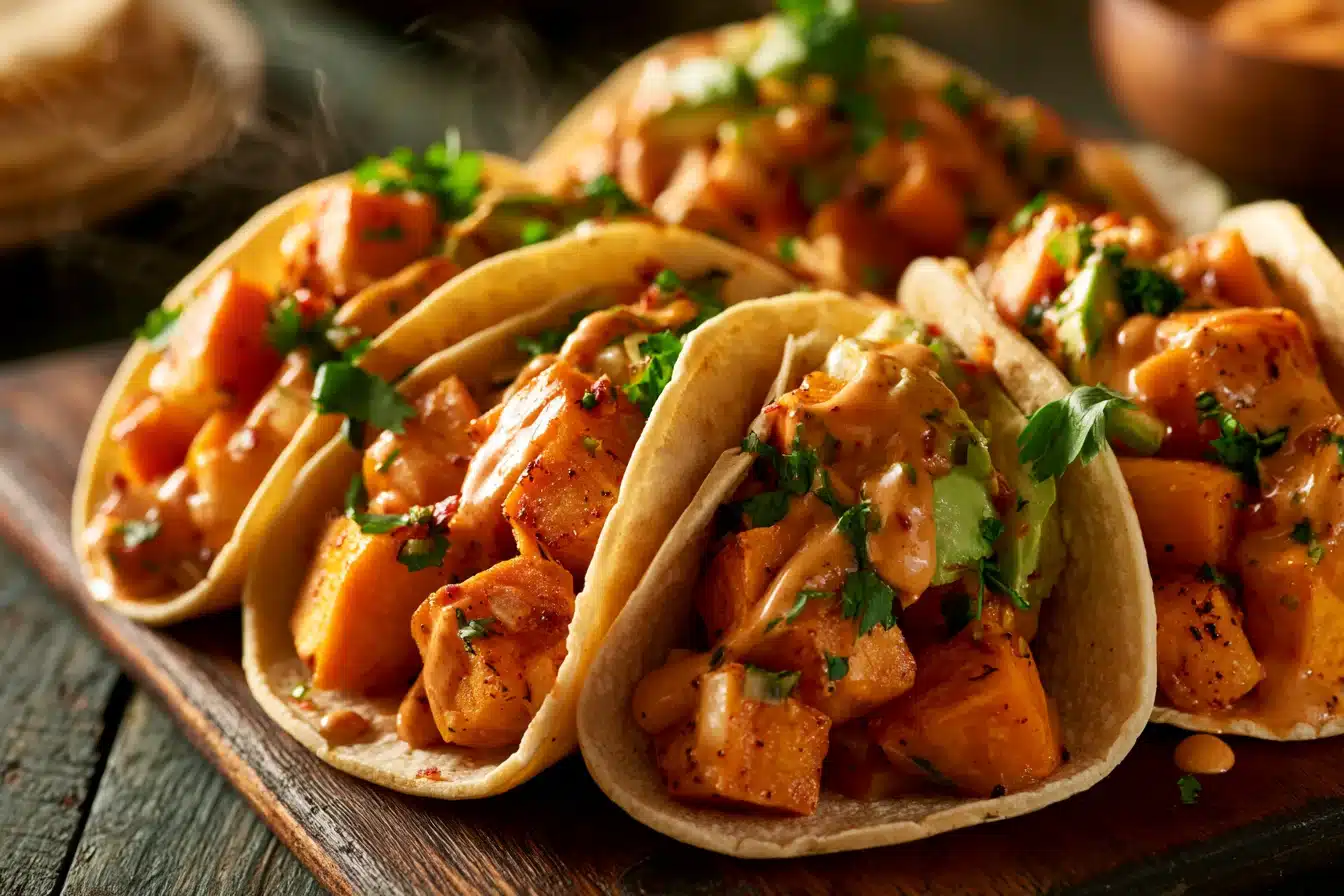 Spicy Chipotle Sweet Potato Tacos 2 Spicy Chipotle Sweet Potato Tacos