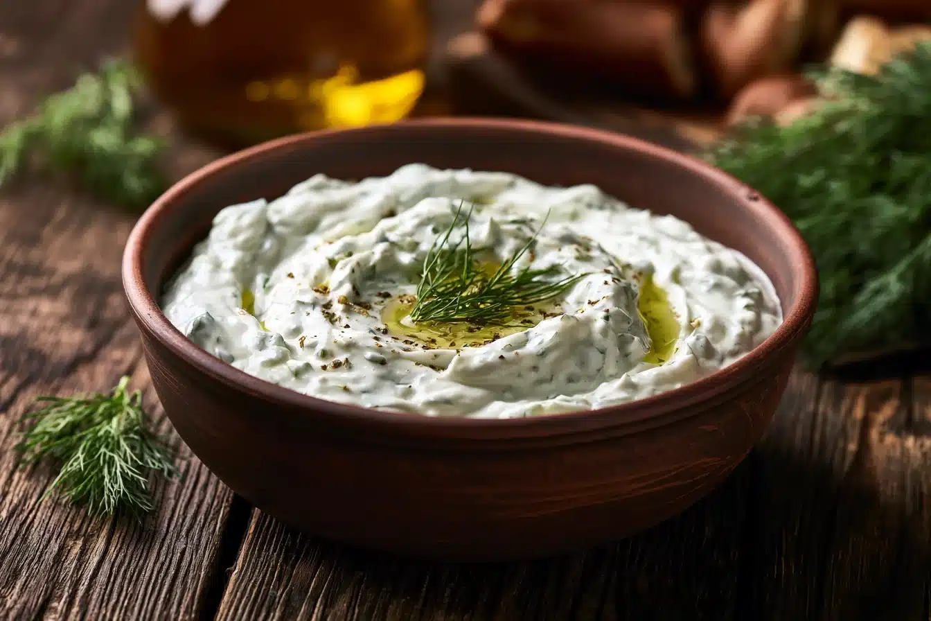Greek Tzatziki Sauce with Yogurt 2 Greek Tzatziki Sauce with Yogurt